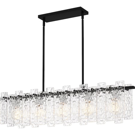 Quoizel Caspian Linear Chandelier 5 Lights Matte Black PCCAS539MBK